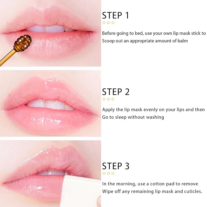 5 PCS Bee Balm Lip Balm Lip Mask Honey Pot, Lip Mask Propolis Moisturizing Lip Balm, Hydrating Prevention Dry and Cracked Lip Scrubs Exfoliator Lip Care (Strawberry&Watermelon&Honey&Apple Lime&Cherry)