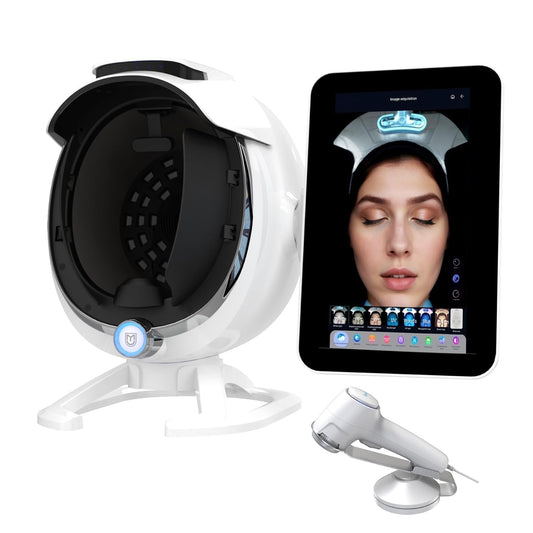 Facial Skin Analysis Machine Professional - 15.6" Scanner for Pores, Acne, Hydration; Customizable Reports; For Estheticians & Spas; 8-Spectrum Imaging; Multi-Language
