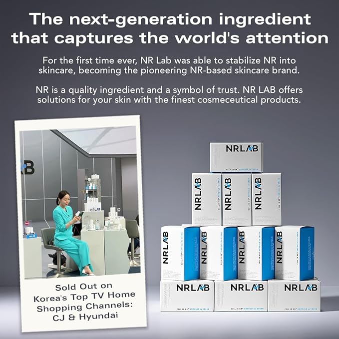 Anti-Aging Korean Serum with NR for Glass Skin– Hydrating, Anti-Aging, Firming & Brightening– Clinically Tested - K-Beauty Innovation - Korean Moisturizer – Ampoule-to-Cream Formula [1.52oz]