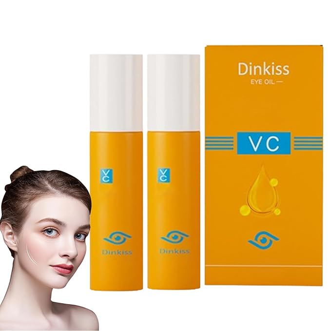 Dinkiss Lutein Eye Essence Oil, Vitamin C Lutein Eye Essence Oil, Improve Bags and Dark Circles, for Women Men (1, 2 pcs)