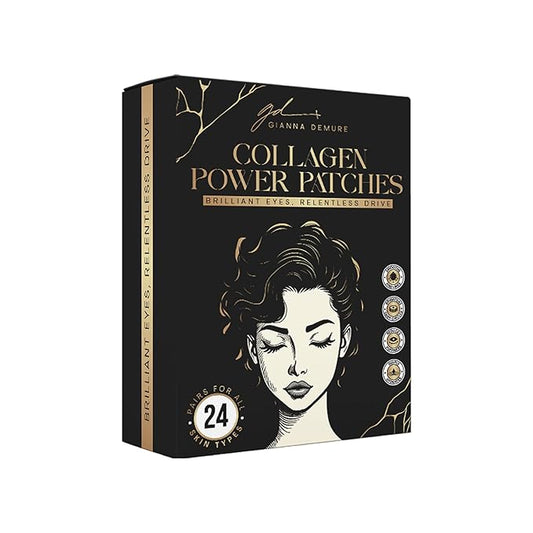 Under Eye Patches for Dark Circles and Puffiness – 24 Collagen Pairs for Puffy Eyes, Wrinkles & Bags – Gold Gel Eye Mask Vegan & Cruelty-Free