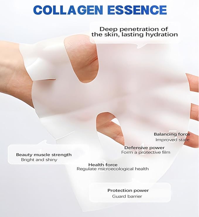 Collagen Face Mask, Face Masks Skincare for Women Men - Travel Essentials, Overnight Face Mask, 32g x 4ea