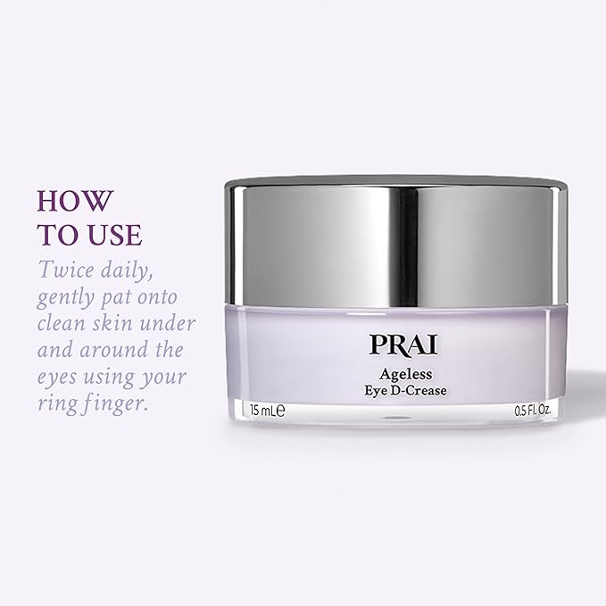 PRAI Beauty Ageless Eye D-Crease, Anti-Aging Eye Cream for Instantly Ageless-Looking Eyes, Under Eye Cream
