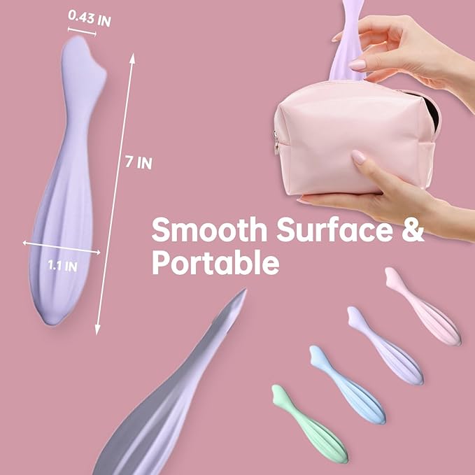 Silicone Facial Massage Roller, Face Massager Skin Lifting Tool Shapes Face Curves, Skin Care Beauty Lifting Contouring Massage Tool Reduces Tiredness Promote Circulation for Women (Green)