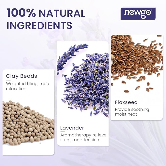 NEWGO Bundle of Cooling Eye Mask and Microwave Heated Eye Mask