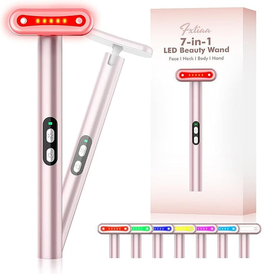 Red-Light-Therapy-for-Face, 7 in 1 LED Light Therapy Eye Equipment for Skin Care at Home Red Light Therapy Face Massager Skin Rejuvenation Light