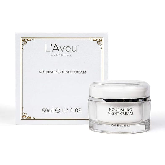 L'Aveu Nourishing Night Cream - Anti-Aging Nighttime Moisturizer for Face - Natural Moisturizing Facial Care Blend with Dead Sea Minerals, Shea Butter, Jojoba & Avocado - Gentle Skin Renewal - 1.7 oz