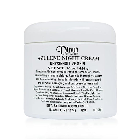 Azulene Night Cream for Dry/Sensitive Skin Good for Hydration Intensive Care Tightens Skin 16 oz./ 454 g
