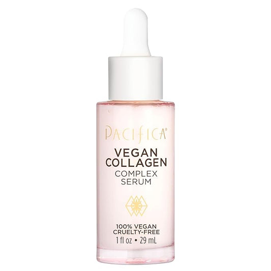 Pacifica Vegan Collagen Complex Face Serum Anti Aging Hydrating Serum w/Hyaluronic Acid for Plumping & Firming Collagen Boosting Facial Serum for Fine Lines & Wrinkles Clean Dermatologist Tested