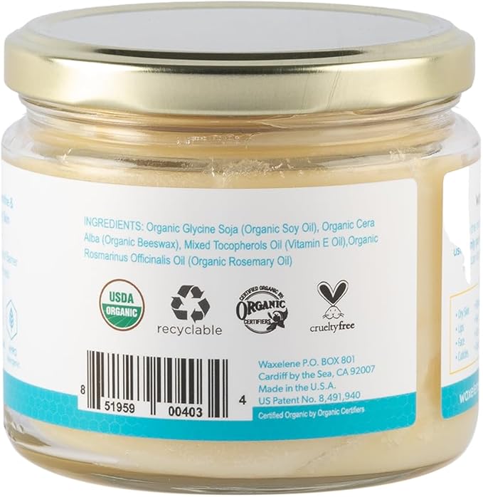 Waxelene Multi-Purpose Ointment, Organic, Large Jar & Detoxifying Mud-Mask