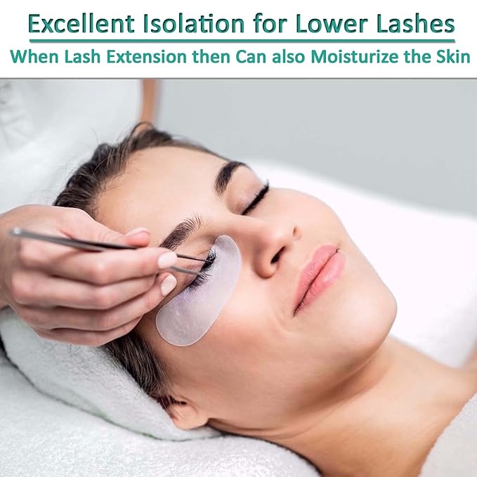50 Pairs Under Eye Pads, Lint Free Lash Extension Eye Gel Patches for Beauty Salon False Eyelash Extensions Grafting, Hydrogel Eye Mask Beauty Makeup Tool