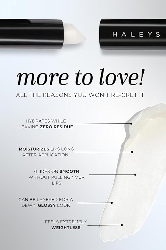 HALEYS Re-pair Nourishing Lip Balm, VEGAN KOREAN formula with Hyaluronic Acid, Shea Butter & Avocado for Dewy Soft Lips, 0 Residue, Lightweight, Shine, All-Day Comfort, Calms, Soothes, Hydrates Lips