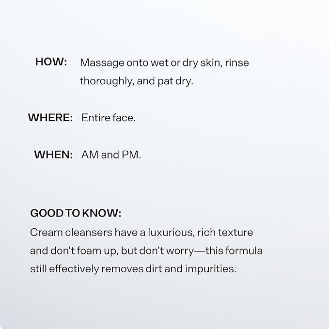 Versed Gentle Hydrating Facial Cleanser - Cream Face Cleanser with Hyaluronic Acid & Aloe Leaf Juice - Fragrance-Free cleanser for Dry Skin