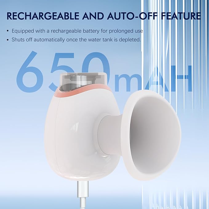 AGLOO Heated Nano Eye Mist Steam Sprayer - Portable and Rechargeable, Facial Steamer for Dry Eye Relief