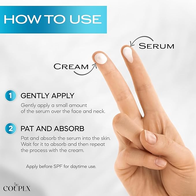 2-Pack 2-in-1 Collagen Booster, Retinol & Hyaluronic Acid Cream & Serum, Anti-Aging, Lifting Skin-Tightening Moisturizer for Men & Women, Neck and Décolleté, Made in USA Daily Moisturizer Face Cream