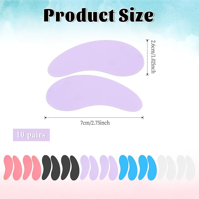 20 PCS Under Eye Patches, Reusable Eye Patches Silicone Patches Under Eye Mask Silicone Eye Patches Reusable Overnight for Dark Circles and Puffiness Effect to Reduce Wrinkles and Fine Lines Colorful