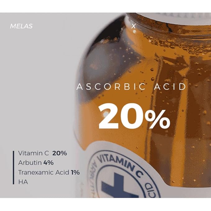 Low pH Vitamin C MelasX Plus Ampoule for Face with Pure Vitamin C For Wrinkle, Freckle, and Blemish Care | Non-Stikcy Oil Type 30ml (1.01fl.oz.)