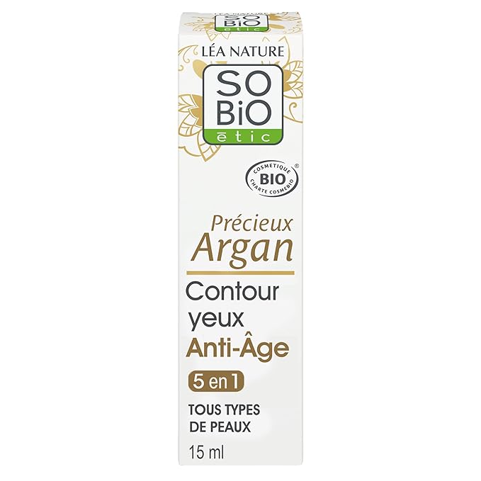 SO’BiO étic Précieux Argan - Crema Anti Age Contorno Occhi & Labbra 15 ml