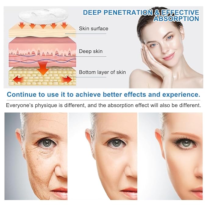 6PCS Skinqueen Bio Collagen Face Mask, Bio-Collagen Deep Mask, Pure Collagen Films Korean Deep Hydrating Firming Overnight Hydrogel Mask, Improve Moistur, Elasticity and Wrinkle