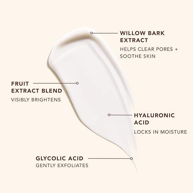 JLO BEAUTY That Overnight Hustle AHA BHA Exfoliant Resurfacer Face Cream with Hyaluronic Acid, Gentle Exfoliating Skin Care, Helps Hydrate & Support Appearance of Fine Lines and Wrinkles, 1 Oz