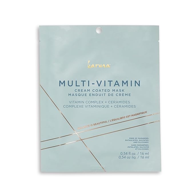 Karuna - MULTI-VITAMIN Face Masks Skincare Must-Have, Cream-Coated Vitamin-Rich Facial Masks, 1 Collagen Mask Pack