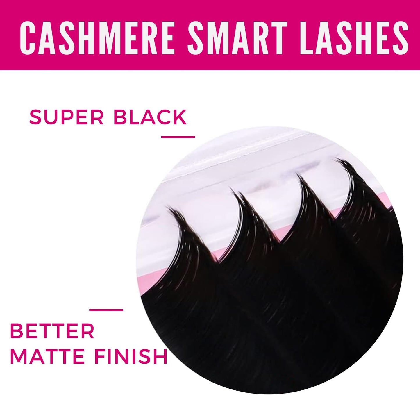 VEYES INC Cashmere Smart Fan Lash Extensions 0.03 0.05 0.07 C/CC/D Curl 8-20mm Mixed & Single Length, Super Matte Black Volume Lashes, Professional Supplies for Lash Techs (0.05 C 16mm)
