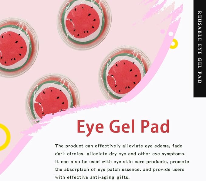 Reusable Eye Gel Pad, Eye Cream Ice Bag, Gel Eye Mask, Alleviate Eye Fatigue, Cool Eye Mask, Hot Compress and Cold Compress, Used for Eye Strain, Smooth Fine Lines and Eye Recovery Surgery (4 pcs)