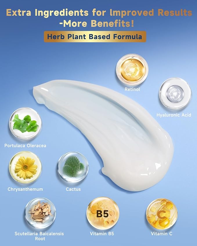 6-in-1 Face Cream for Men, Mens Face Moisturizer, Anti-Aging Face Cream for Men with Retinol Collagen & Hyaluronic Acid, Eye Bags & Dark Spot Remover, After Shave Lotion 2-Pack