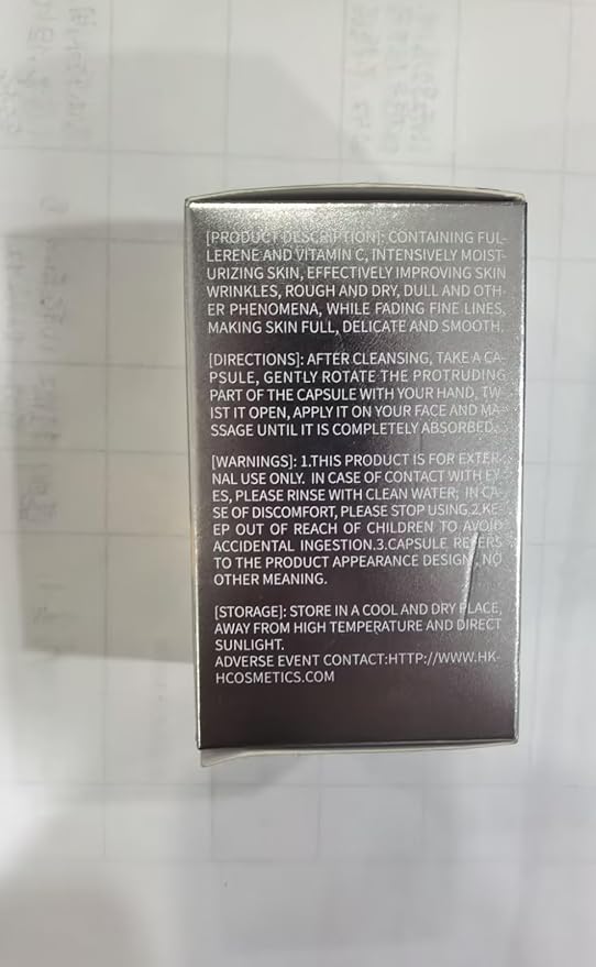 Vitamin C Anti-Wrinkle Aging Face Serum 60 Capsules With Scissors,Vitamin C Anti-Wrinkle Serum To Hydrate,Moisturize and Firm,Visibly Reduce Fine Lines & Wrinkles, Travel Portable