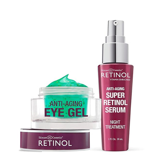 Retinol Eye Gel - Reduces Puffiness & Dark Circles, Restores Elasticity 6X Super Serum – Unique, Intensive Formula Accelerates Skin Renewal While You Sleep.