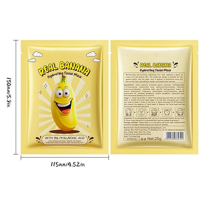 8 Pack Fruit Facial Mask Set – Hydrating & Brightening Combo Face Masks for All Skin Types, Natural Sheet Masks Gift Set, Hypoallergenic Spa Skincare for Women/Men, Soothe Sensitive Skin (8 Pcs-Set03)