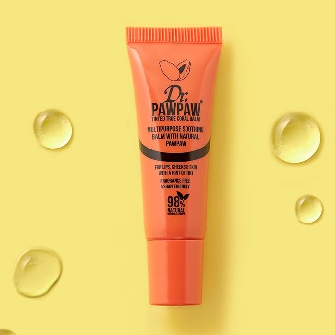 True Coral Multipurpose Soothing TintedBalm Set - LipBalm, Cheeks, Eyes – TintedBalm - Lip Moisturizer with Pawpaw - 2 pc