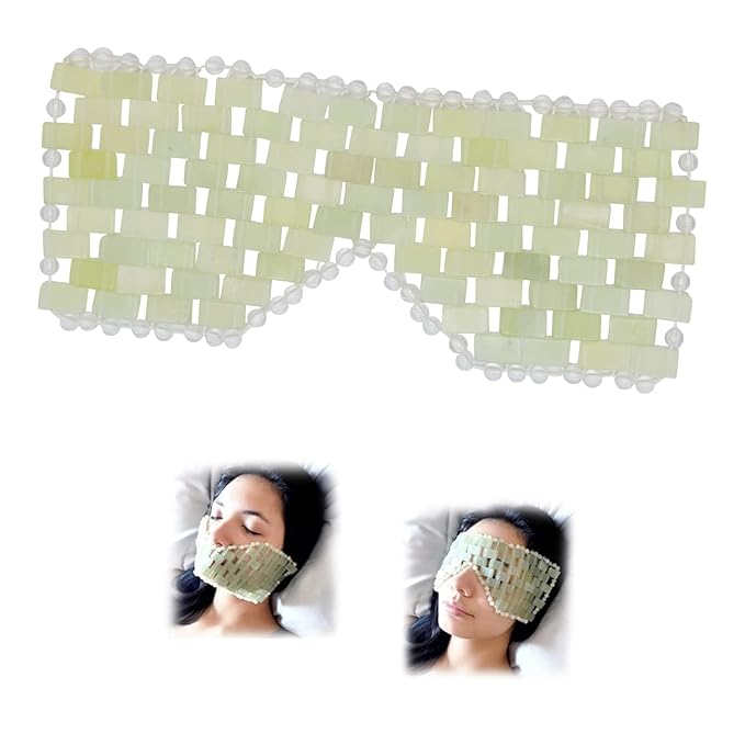 Face Mask, Relief Eye Mask, Natural stone Eye Mask, Skin Care Massage Tool for Swollen, Eliminate Wrinkles, Dark Circles