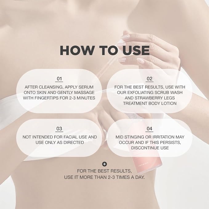 Strawberry Legs Treatment For Women Body Serum | Strawberry Legs Treatment For Women Exfoliating Body Serum | Chicken Skin Treatment Body Serum | Targets Strawberry Legs Treatment For Women