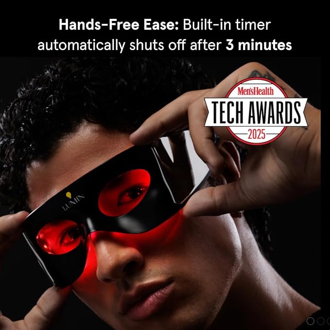 Luminator LED Eye Mask for Men and Women Skincare - Anti-Aging, Boost Collagen, Reduce Dark Circles & Wrinkles, Red Light Therapy for Under-Eye Treatment & Rejuvenation - Only 3 Minutes a Day