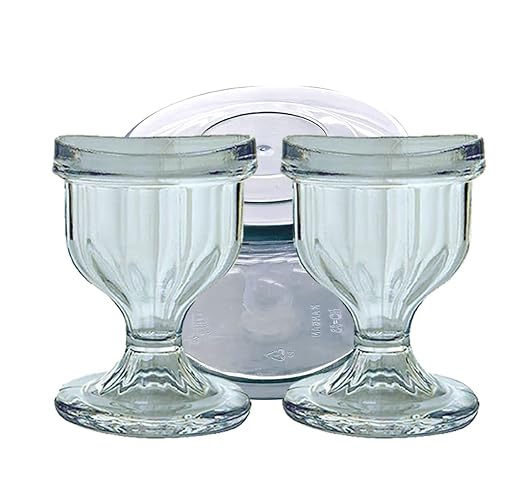 Transparent Eye Wash Cup with Storage Container- Eye Cups for Eye wash Shaped Rim for Eye Rinse n Cleansing Eye wash Cups Remove Dust, Makeup & Irritants- Eye wash kit Set of 2 Eye Cup
