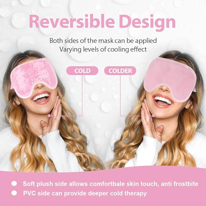 NEWGO Bundle of Cold Eye Mask and Foot Ice Pack Wrap