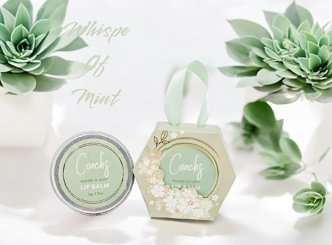 Coach's Natural Moisturizing, Nourishing, Vegan Mint and Vanilla Lip Balm.