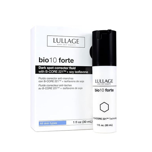 LULLAGE bio10 forte Dark Spot Corrector Fluid for All Skin Types, Formulated with B-CORE 221TM and Soy Isoflavones to help reduce dark spot appearance (1 Fl Oz)