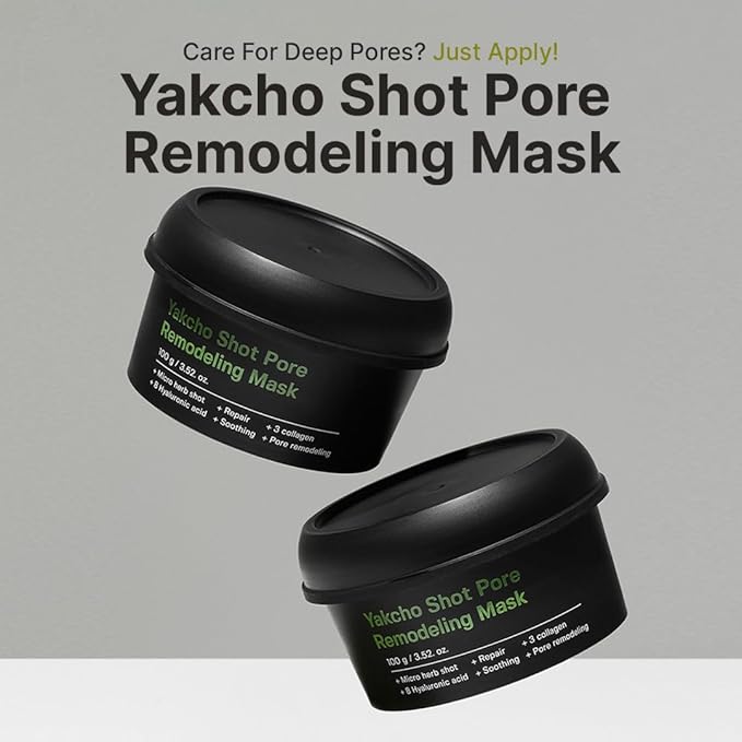 SUNGBOON EDITOR Yakcho Shot Pore Remodeling Mask | Clay Mask for Pores | Blackheand Remover | Korean Face Mask | Exfoliating Face Mask for Oily Skin | Korean Skin Care | 3.52 oz.