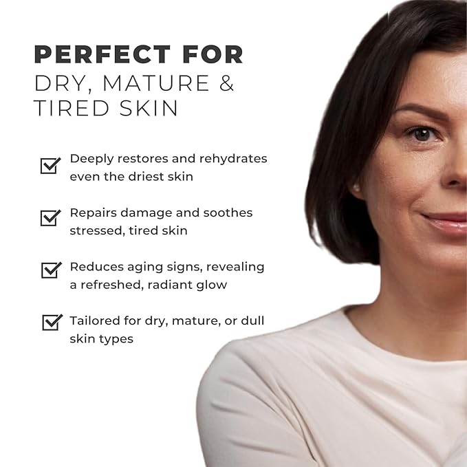 SuperRenew Organic Face Oil Hydrating Facial Skin Care Products with Bakuchiol, Sea Buckthorn, CoQ10, Squalane Face Moisturizer for Dry Skin, Anti-Aging Oil Women’s Night Routine (35ml) - Green bag