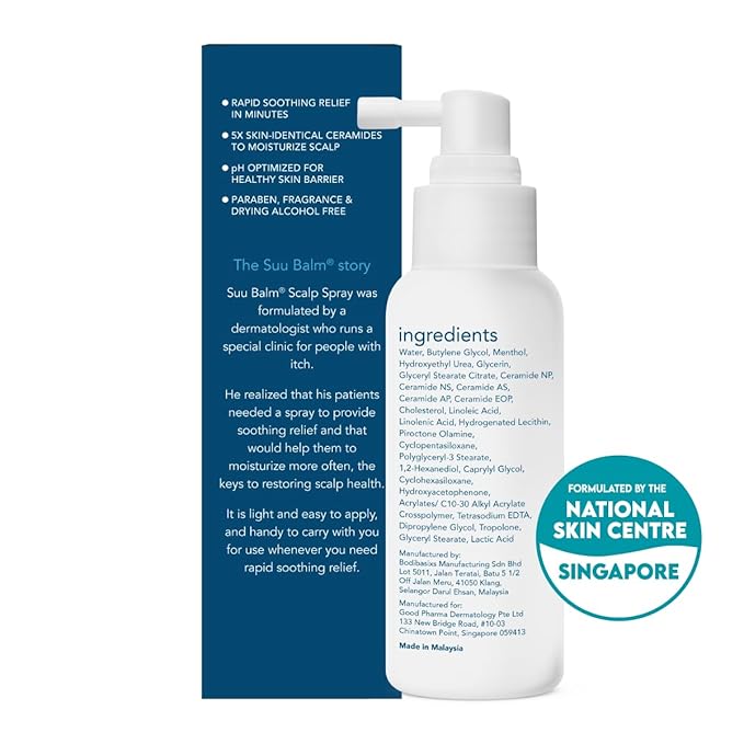 Scalp Care, Rapid Soothing Scalp Relief Spray Moisturiser Treatment, Itchy Scalp Treatments, Spray for Itchy Dry Scalp, Leave In Treatment for Itchy, Sensitive skin, Derm-Formulated,1.35 fl oz