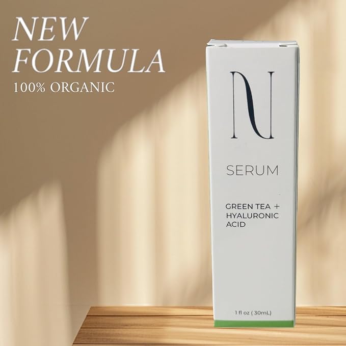 Green tea and hyaluronic acid serum anti-aging, 1 Ounce (Pack of 1)