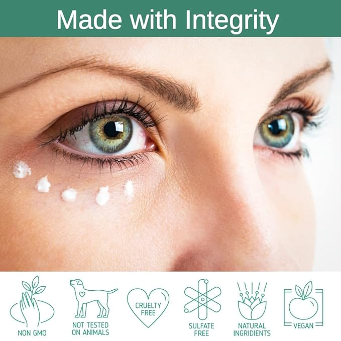 VIVID Peptide Eye Cream with Whitonyl for Dark Circles, Puffiness and Fine Lines - Brightens and Boosts Collagen for Firmness and Hydration