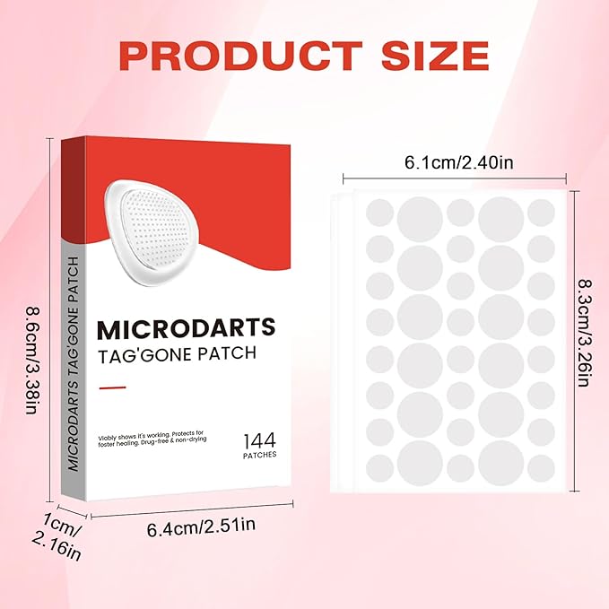 Pro Microdarts Nano Patch,Pro MicroDarts Patch–Acne Pimple Patches, Invisible Blemish Cover, Suitable for All Skin Types (1 Box)