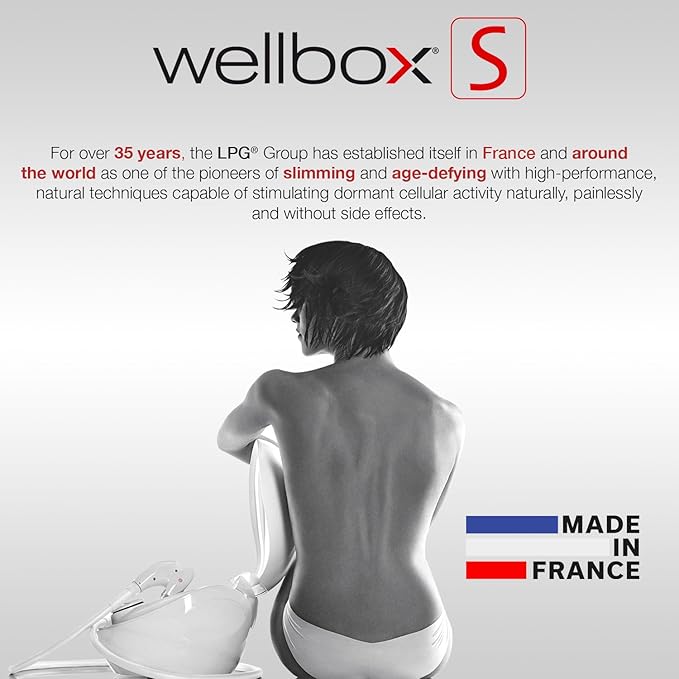 LPG - WELLBOX®[S] - Face & Body Sculpting Device - Age-defying, Toning & Cellulite Reduction Action - 100% Natural Cellular Stimulation Method - SPS+ Technology - Made in France - Beige Nude