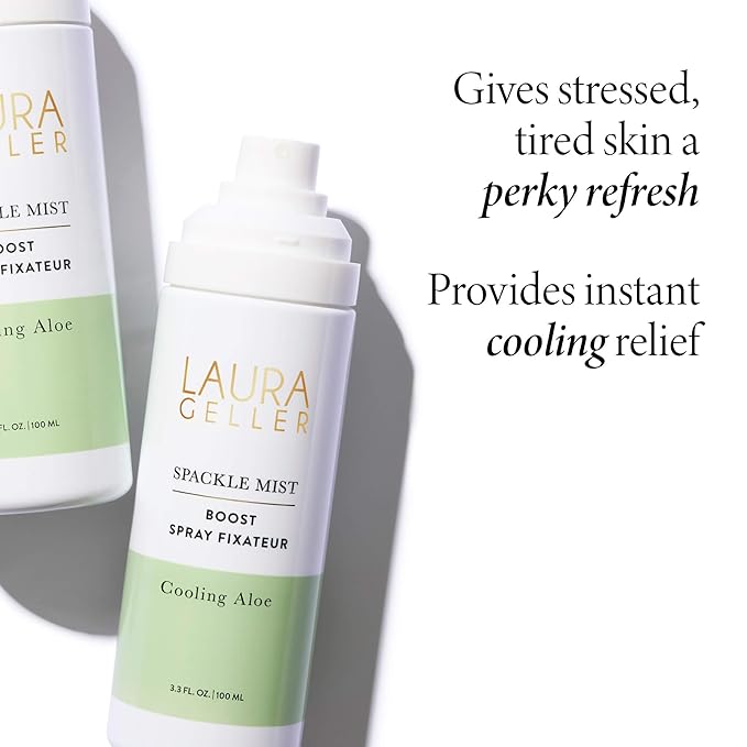 LAURA GELLER NEW YORK Spackle Mist Boost with Cooling Aloe - Long-Lasting Dewy Skin Makeup Setting Spray