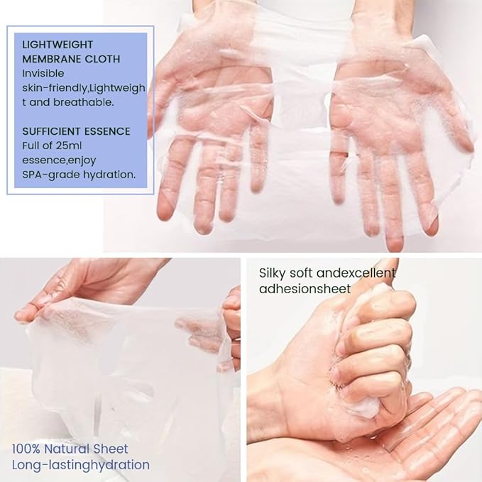 Face Masks Skincare,Facial Masks for Women Skin Care,Sheet Masks Beauty with Natural Ingredients,Birthday Party Spa Gift for Kids Teens Girls,Hydrate Nourish Soothe for All Skin Types 8 Pack