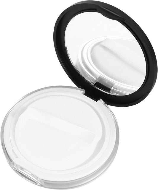 Beaupretty 2pcs Powder Compact Container, Plastic Empty Makeup Loose Powder Case with Puff and Elasticated Net Sifter