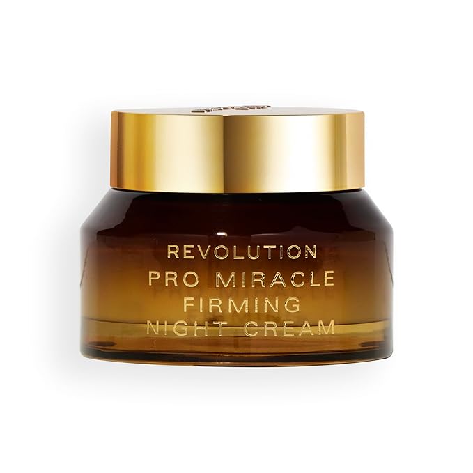 Revolution Pro Miracle Vegan Collagen Night Cream, Hydrating Moisturizer, Smooths & Firms Skin with Vegan Collagen & Squalene, Vegan & Cruelty-Free, 1.69 fl oz